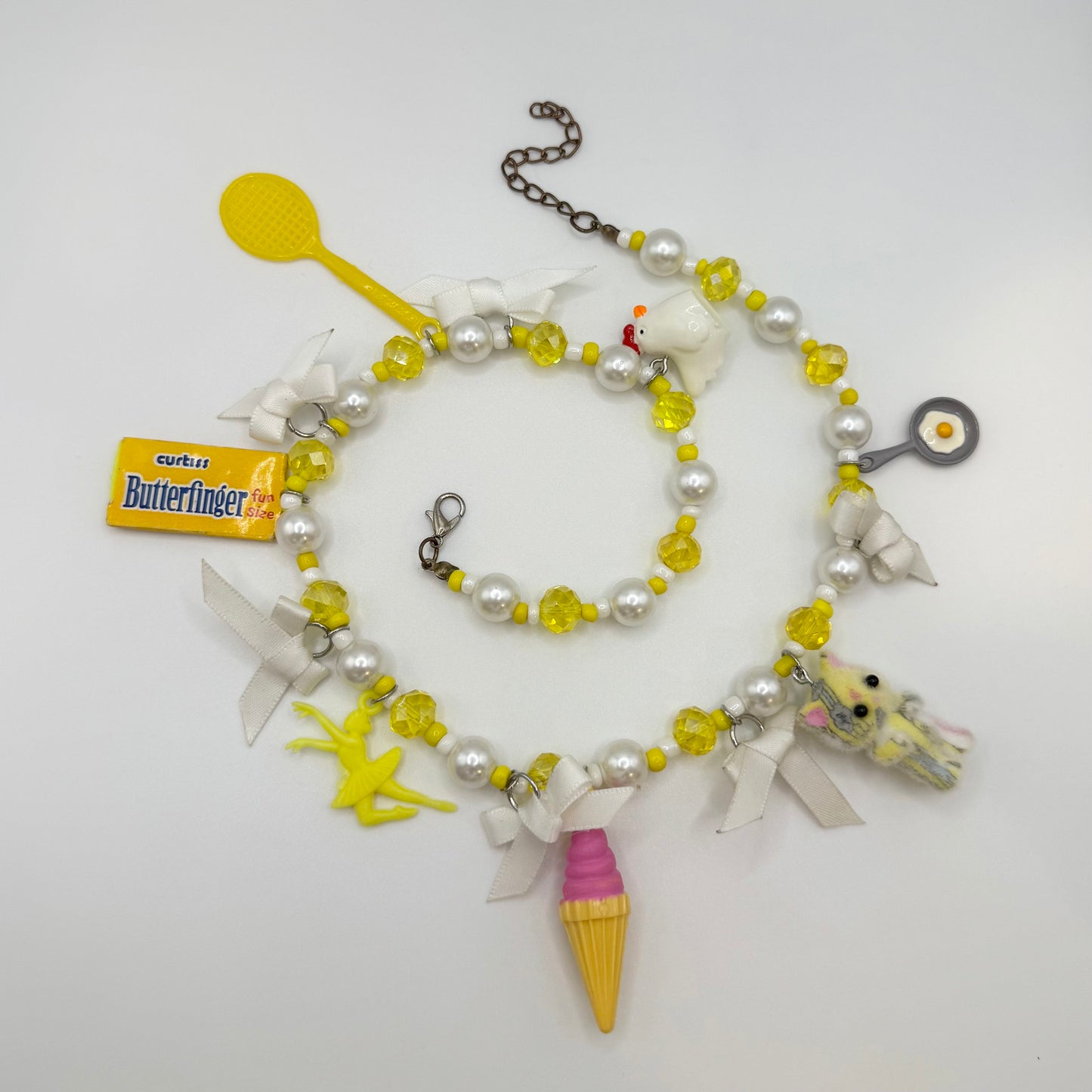 playtime beaded charm necklace